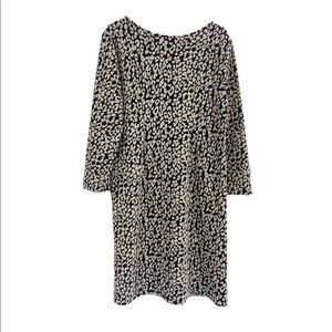 Sailor-Sailor Navy Blue/Off-White Cheetah Print Dress Size L
